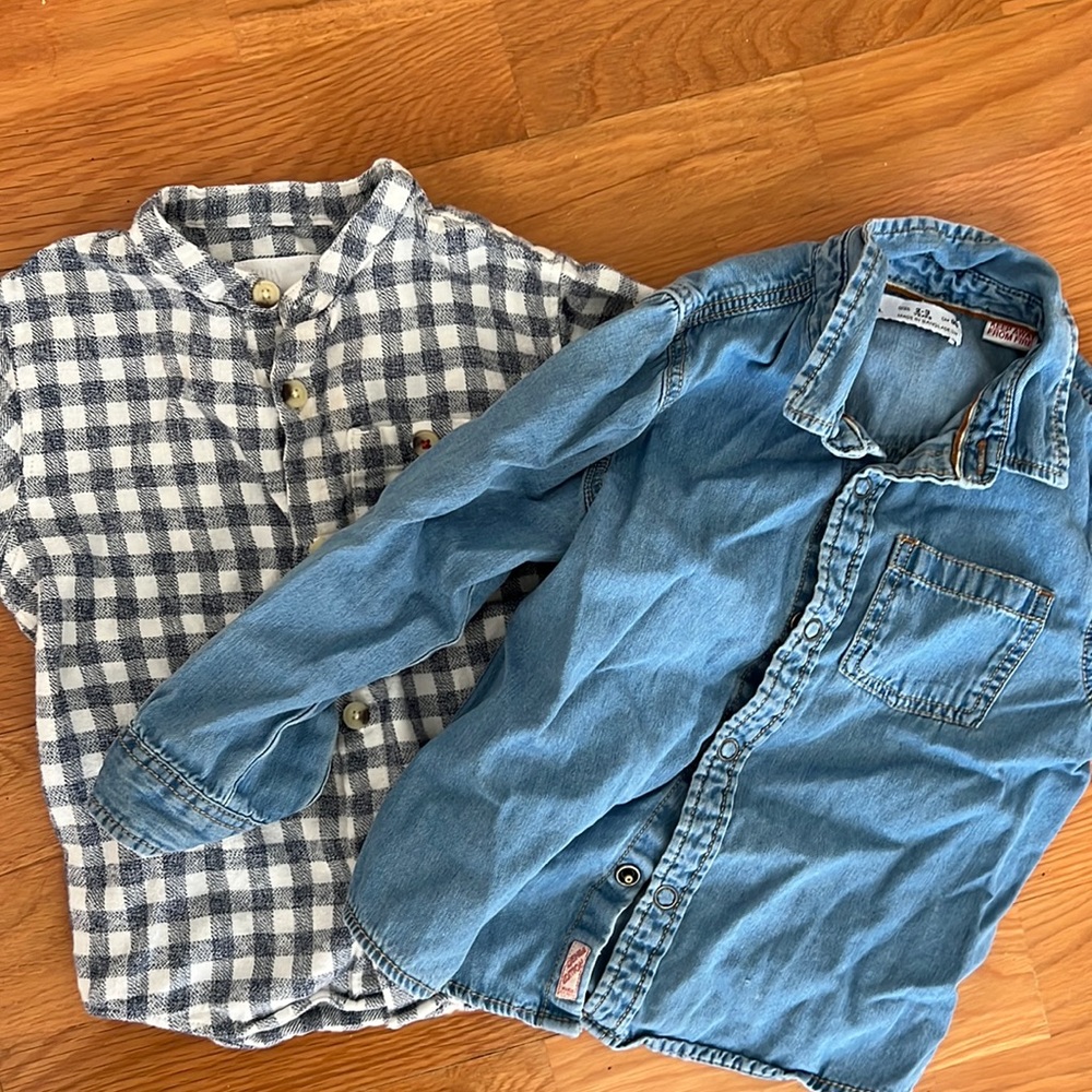 ZARA bundle 2 shirts size 2-3, pants 18-24 (pants run big)